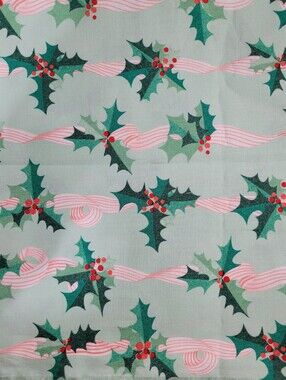 Tiny Christmas Lizzy House Moda Fabrics Cotton Holy Ribbon Sewing Fabric (1012)